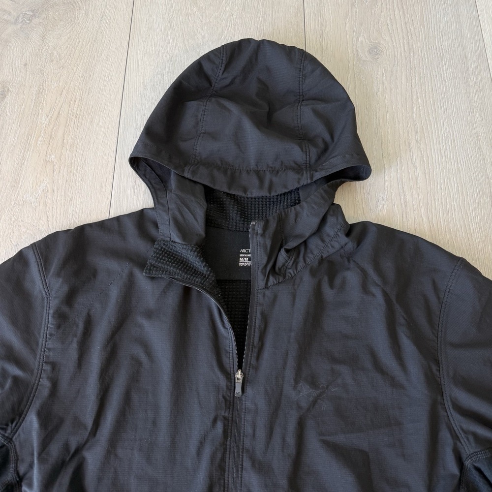 Arc'teryx Delta 1/2 Zip Fleece Hoody Mens M Medium Black Lightweight Performance
